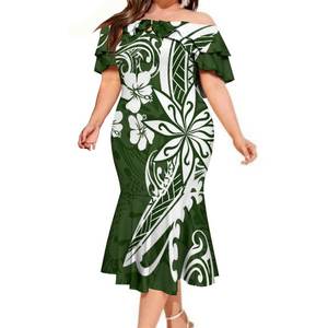 Vestidos de noche con estampado de logotipo personalizado para mujer, vestidos elegantes de medio hombro con chal - Product Image 3