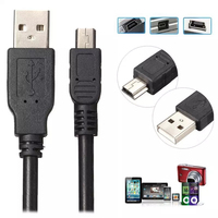 Cordon USB A vers Mini B 5 broches Câble de chargeur USB pour manette PS3 6 pieds