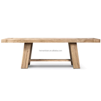 2024 Chine nouvelle conception Table rectangulaire en bois intérieur Table à manger sur mesure