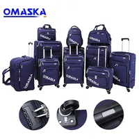 OMASKA bavul bagaj 20 yıl fabrika toptan OEM ODM OBM özel 12 adet çıkarılabilir tekerlekli arabası seyahat bagaj seti