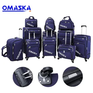 OMASKA 가방 수하물 20 년 공장 도매 OEM ODM OBM 사용자 정의 12 pcs 이동식 휠 트롤리 여행 수하물 세트