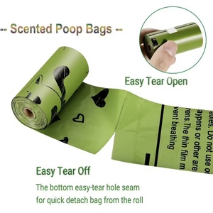 Wholesale Customizable Logo Fully Compostable Smell Proof PE Small Animal Waste <b>Roll</b> <b>Colourful</b> Dog Poop Bags Adequate Stock - Product Image 2