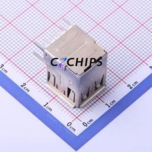 KH-2AF90ZJ-17.5JB USB Connector Bent Lead Through Hole Connector Type-A Female Right Angle Insert 4P - Product Image 2