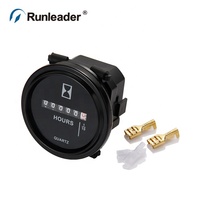 Compteur d'heures mécanique Runleader RL-HM009 Mini 8V-72V DC certifié CE, 99999,9 heures, pour générateurs à moteur diesel/essence