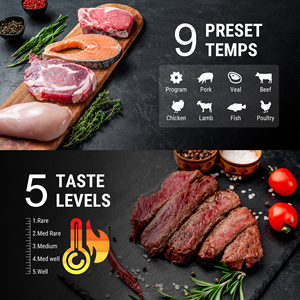 Precio al por Mayor del Termómetro Inalámbrico Digital Inteligente para Carne Thermopro TP07C con Diseño Retroiluminado Hecho de Plástico - Product Image 4