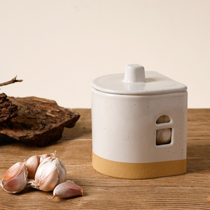 Yst Gốm Sứ Nhà Máy Chất Lượng Cao Đồ Ăn Nhà Bếp Thông gió Khoai Tây Hành Tây Tỏi Canister Thực Phẩm Lưu Trữ Lọ Với Nắp Nhà Hàng Hóa - Product Image 4