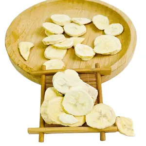 Wholesale OEM Customizable Bulk Freeze Dried Banana Chips Slices for Fruit Tea or Snack