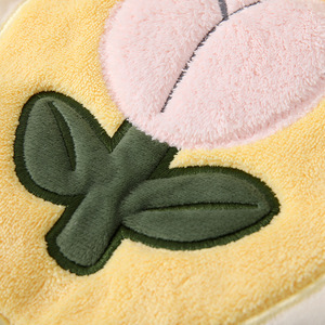 Toalla de Mano de Felpa de Coral Fan Xin con Diseño de Tulipán, 19x30cm, Bordada, Absorbente, para Cocina y Baño - Product Image 2