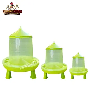 Vente en gros de mangeoire pour poulets en plastique vert transparent automatique de haute qualité équipement pour volaille avec support