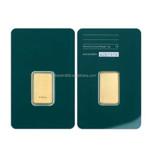 Niet-magnetische messing gouden staven 1oz 5g 10g 20g geluksgeschenk gouden barretjes met blisterverpakking - Product Image 4