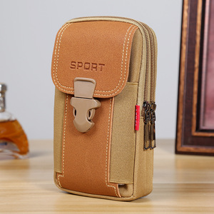 Sac banane unisexe vintage Oxford imperméable pour téléphone, sacoche EDC d'extérieur avec fermeture éclair, ceinture incluse, pochette en forme de boîte - Product Image 6