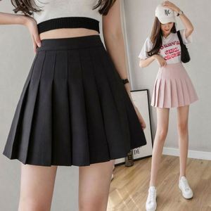 Mini-jupe plissée rose unie en fibre de polyester respirante à taille naturelle pour femme, collection Printemps-Été 2025, style coréen - Product Image 4