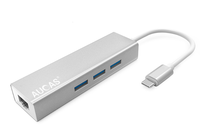 Kabel Lan RJ45 USB Hub 3.0 transmisi 1000Mbps kartu jaringan Gigabit koneksi adaptor ke perangkat komputer