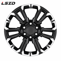 Jantes en alliage tout-terrain LSZD 22 24 pouces 6x139.7 noir argent pour Toyota Ford Chevrolet