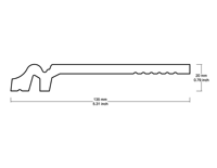Moulage PS en plastique blanc rustique facile à installer plinthe décorative intérieure pour villa intérieure planches étanches
