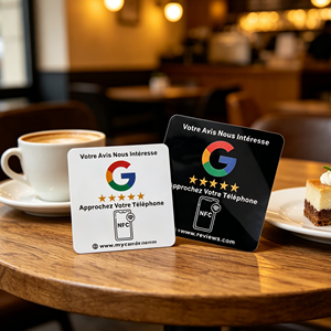 Tarjeta <span class=keywords><strong>de</strong></span> PVC Resistente al Agua/Al Aire Libre con Chip NFC 13.56MHz RFID N213/N216/N215 Programable por URL para Reseñas <span class=keywords><strong>de</strong></span> Google - Product Image 5