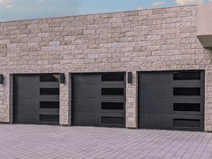 <span class=keywords><strong>Porte</strong></span> <span class=keywords><strong>de</strong></span> <span class=keywords><strong>garage</strong></span> contemporaine à cadre en aluminium vitré, <span class=keywords><strong>motorisée</strong></span>, en acier galvanisé pour villas - Product Image 6