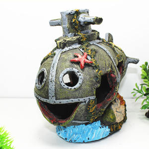 <span class=keywords><strong>ปลา</strong></span>และกุ้งหลีกเลี่ยงถ้ำเรือดำน้ำหลุมบ่อทิ้งเรือดำน้ำปลาวาฬยิ้มส่วนบุคคลอุปกรณ์ตกแต่งสำหรับสัตว์เลี้ยง - Product Image 2