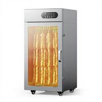Séchoir à saucisses rotatif automatique commercial en acier inoxydable avec fonction de fumage
