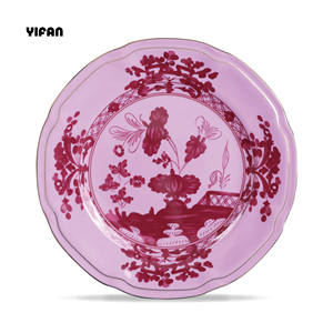 Vajilla de Lujo de Porcelana Fina Estilo Italiano en Color Rosa Tinta Vintage, Juego de Platos Decorativos de Cerámica, Todos los Colores Personalizables, Venta al por Mayor - Product Image 2