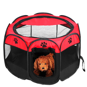 Corral Plegable para Mascotas de 74x74x43 cm, Recinto Transpirable de Malla para Perros con Bolsa de Transporte - Product Image 1
