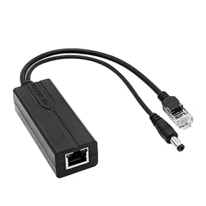 10/100Mbps POE Injector Rj45 12W 2.4A 48V To 5V POE Splitter Cable For IP Camera