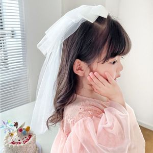 Enfants/Adultes Mariée Blanc Cheveux Arc Voile Mariée Blanc Tulle Mariage Voile Clip Épingles Cheveux Pièces Bandeau pour Fête De Mariage - Product Image 3
