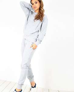 Tracksuit Wholesale Women Fleece Joggers Sweatsuits Pure Color Training <b>Crop</b> Hoodie Custom Women - Product Image 1