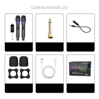Microphone sans fil universel à double canal à fréquence IR dynamique ajustable avec une portée de 80 à 100 m pour le karaoké