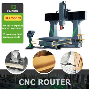 Cetakan perahu gantry besar, mesin router kayu cnc 5 sumbu atc meja vakum 3d 2030 busa cnc