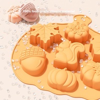 Moule en Silicone 3D Thanksgiving Feuilles d'Érable Automne Glandes Citrouille pour Gâteaux Chocolat Pâtisserie Gummy Décoration Cupcakes