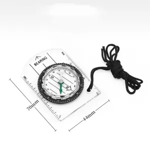 Map Compass Sighting Portable Multifunctional with Adjustable Declination,Outdoor Handheld Orienteering