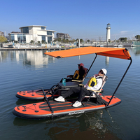 Catamarán Paddleboard eléctrico inflable doble SUP catamarán para lagos y océanos
