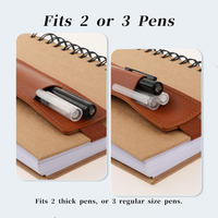 Porte-Stylo Réglable à Bande Élastique en Cuir PU, Étui de Transport pour Stylos et Crayons