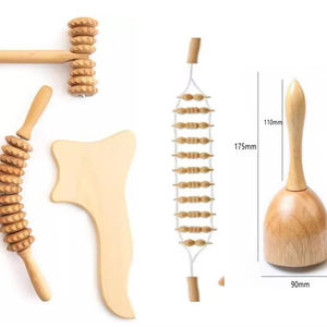 Herramientas de masaje de terapia de madera, juego de herramientas de masaje de terapia de madera - Product Image 1
