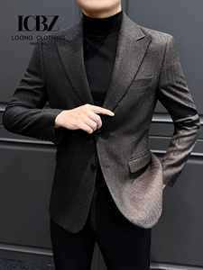 Costume d'affaires haut <span class=keywords><strong>de</strong></span> gamme rayé <span class=keywords><strong>pour</strong></span> homme, <span class=keywords><strong>pantalon</strong></span> décontracté, veste, costume <span class=keywords><strong>de</strong></span> <span class=keywords><strong>mariage</strong></span>, nouvelle collection 2026, taille XL et plus, costume homme à devant plat - Product Image 5