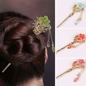 Mode Femmes Cheveux Bâton Épingle à cheveux Épingle À Cheveux Fleur Strass Coloré <span class=keywords><strong>Chignon</strong></span> - Product Image 6