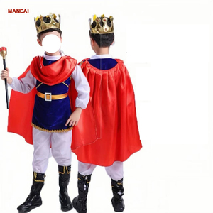 ملابس الأطفال الساحرة الإمبراطور الملك هالوين حفلة عيد الميلاد تأثيري ازياء الأمير القرون الوسطى زي الأمير الملكي - Product Image 3