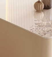 Nouvelle table basse armoire moderne en bois de style crème français, haut de gamme et de luxe léger, 2026