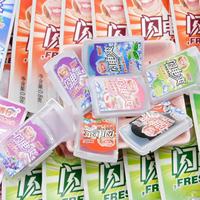 Comprimés à sucer fins et légers, saveur menthe fruitée, 0,8g, rafraîchissants, sans gras, en-cas nostalgiques de l'enfance, pour le bureau et les occasions décontractées