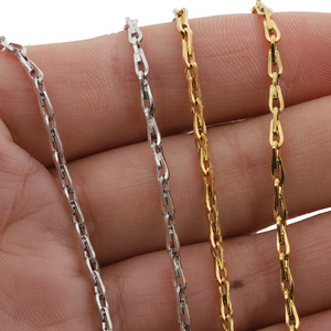 โซ่สแตนเลสสตีลสีทองแบบปารีส อุปกรณ์ตกแต่งเครื่องประดับ DIY สำหรับสร้อยคอ สร้อยข้อมือ ตกแต่งเสื้อผ้า H1597 - Product Image 3