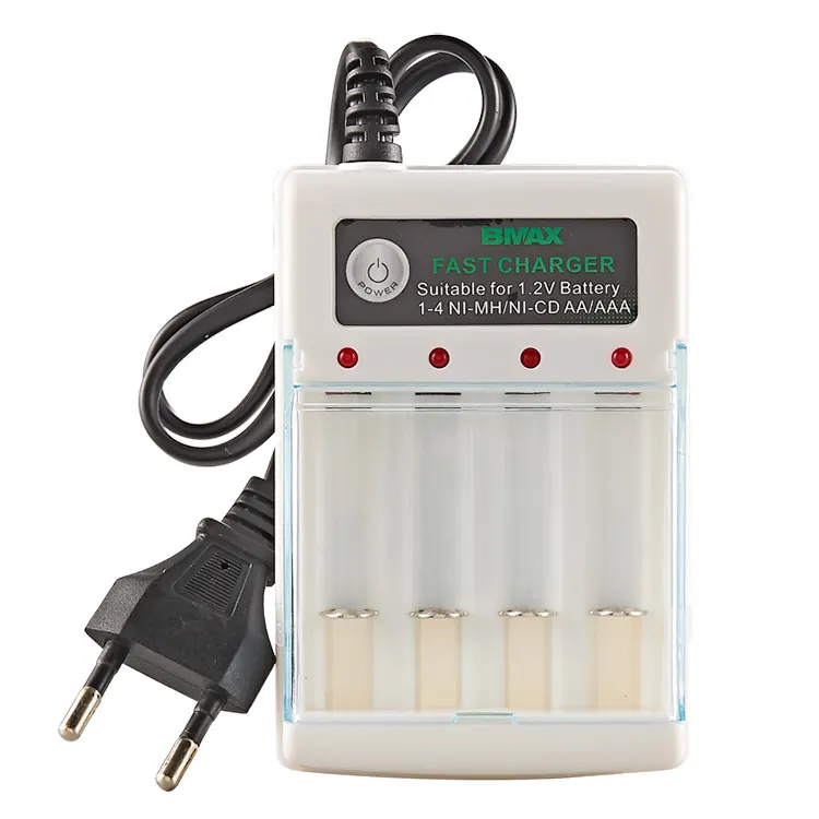 4 Slots 1.2V Aa Aaa Battery Charger NiMH Battery Charger fast charging rechargeable for Multiple Batteries Flat plug
