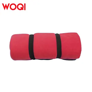 WOQI, venta al por mayor, personalizable, manta de viaje cálida de doble cara, Color sólido, Polar, impermeable, saco de dormir para acampar