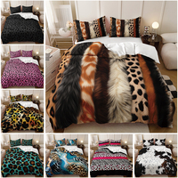 Housse de couette d'hiver personnalisée de luxe de qualité supérieure à motif léopard et motif laitier, impression numérique tendance