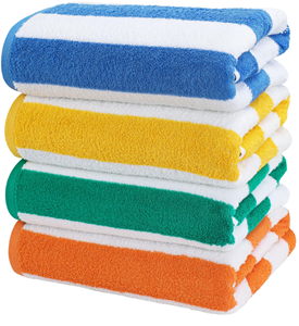 Ben <span class=keywords><strong>Kaufman</strong></span> Paquete de 6 Toallas de Playa Desechables de Microfibra Terry, Estampadas, 90*180cm, Rayas Cabana, Suaves y Absorbentes, para Uso Doméstico - Product Image 1