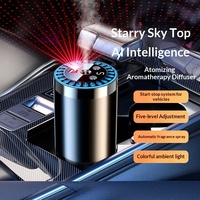 Diffuseur d'huiles essentielles intelligent pour voiture, lumière d'ambiance romantique en forme d'étoile, désodorisant, humidificateur rechargeable par USB