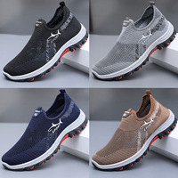 Chaussures décontractées respirantes en maille imperméables à séchage rapide pour hommes, nouvelle collection été 2025, pour hommes d'âge moyen et seniors, semelle souple, tendance Shark