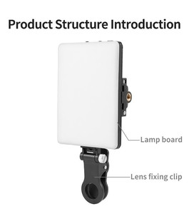 Luce LED Ricaricabile con 3 Modalità di Temperatura Colore, Lampada Portatile a Clip per Cellulari, Laptop, Trucco, Selfie e <span class=keywords><strong>Video</strong></span> - Product Image 6