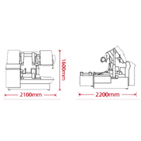 Scie à ruban H5-33N entièrement automatique Scie à ruban en métal CNC à grande vitesse Coupe mentale horizontale pour la coupe d'aluminium