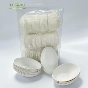 ECO JFB 2025 OEM High Quality Biodegradable Sugarcane Bagasse Sauce Dish <strong>Plate</strong> Food Tasting <strong>Disposable</strong> <strong>Plates</strong> - Product Image 1